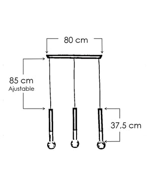 L&aacute;mpara Techo Drops  ilumeco lamparas huggastore.myshopify.com Hugga Store