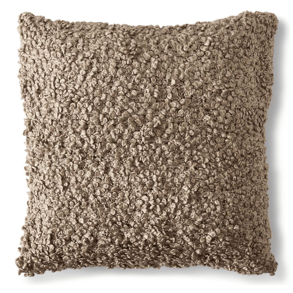 Coj&iacute;n Boucl&eacute; Taupe Cl&aacute;sico 50cm x 50cm Hugga Colombia Cojines huggastore.myshopify.com Hugga Store